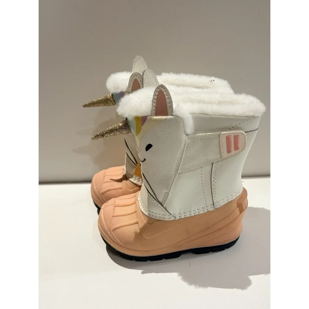 Toddler Frankie Unicorn Winter Boots White/Pink - Cat & Jack -‎ SIZE 6 NWOT